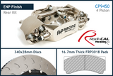 AP Racing by Essex Radi-CAL Competition Rear Brake Kit 340mm – Porsche 718 & 981 Boxster / Cayman, S, T, GTS