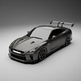 Vulcan Alpha Nissan GTR R35 Carbon Fiber Swan Neck Single Element Wing