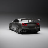 Vulcan Alpha Nissan GTR R35 Carbon Fiber Swan Neck Single Element Wing