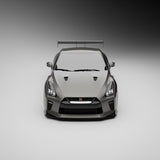 Vulcan Alpha Nissan GTR R35 Carbon Fiber Swan Neck Single Element Wing