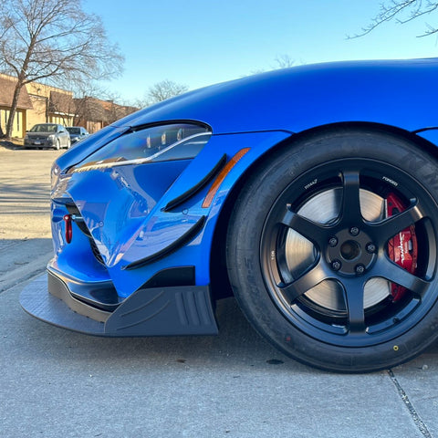 Verus Engineering High Downforce Front Splitter End-Plate Kit - Mk5 To ...